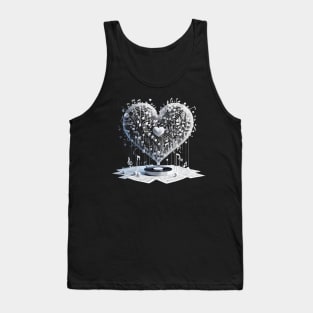 Music Heart Musical Notes love music Tank Top